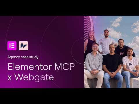 Webgate agency team featured in Elementor’s MCP case study video